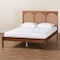 Baxton Studio Blossom Classic and Traditional Ash Walnut Finished Wood and Rattan King Size Platform Bed 236-12770-ZORO - alternate 10
